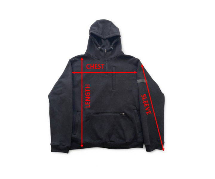BLACK DAPPS HOODIE -MEASUREMENTS PHOTO (1)